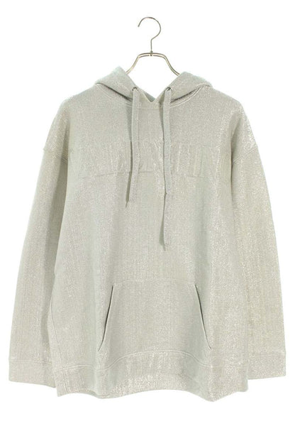 Valentino Logo Pullover Hoodie Silver Size M