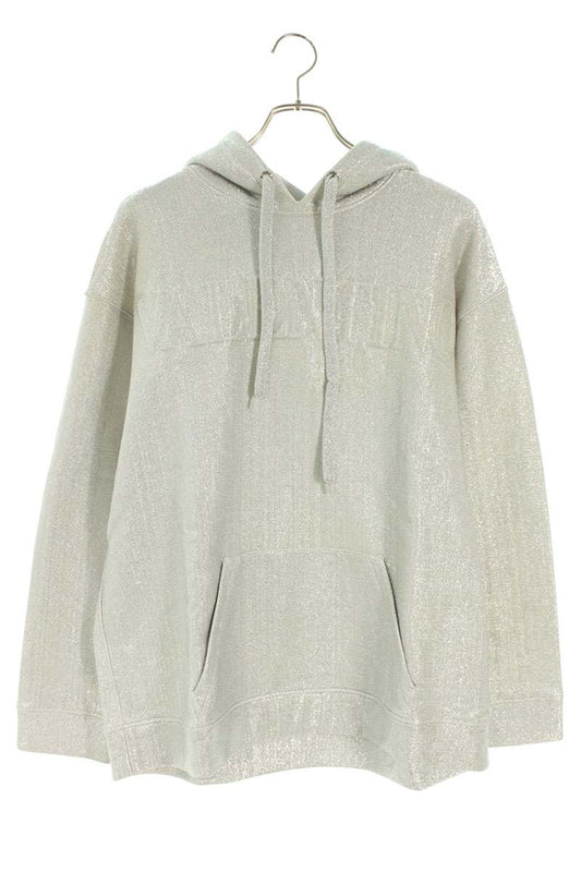 Valentino Logo Pullover Hoodie Silver Size M