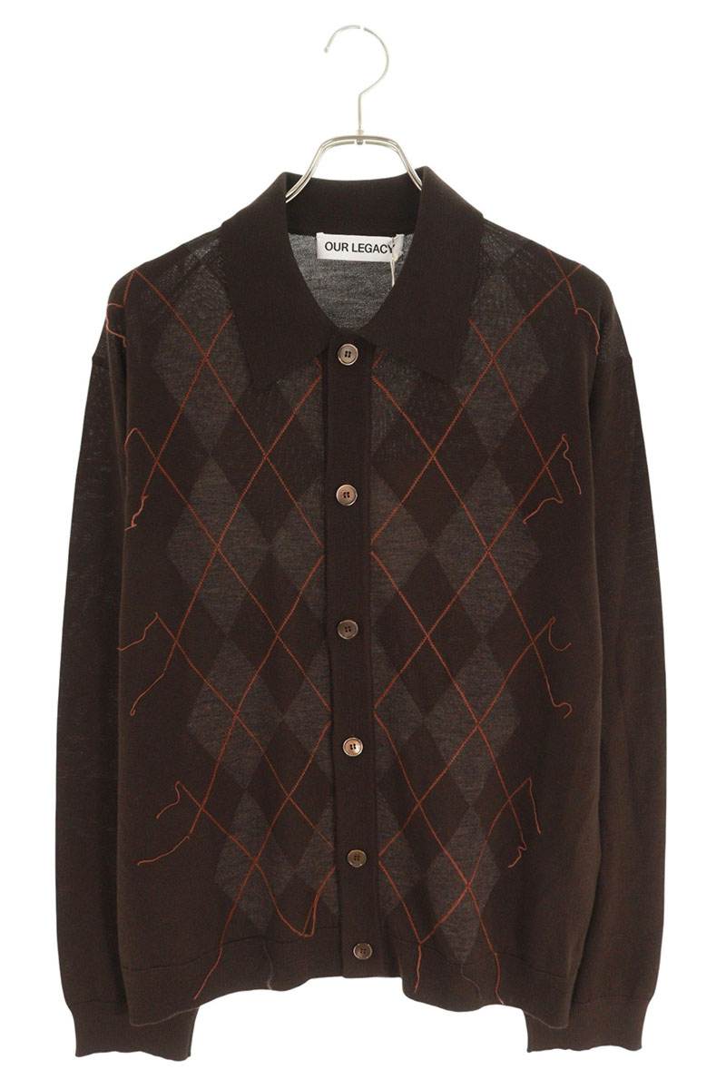 Our Legacy 25AW Wool Polo Cardigan Brown Size 50