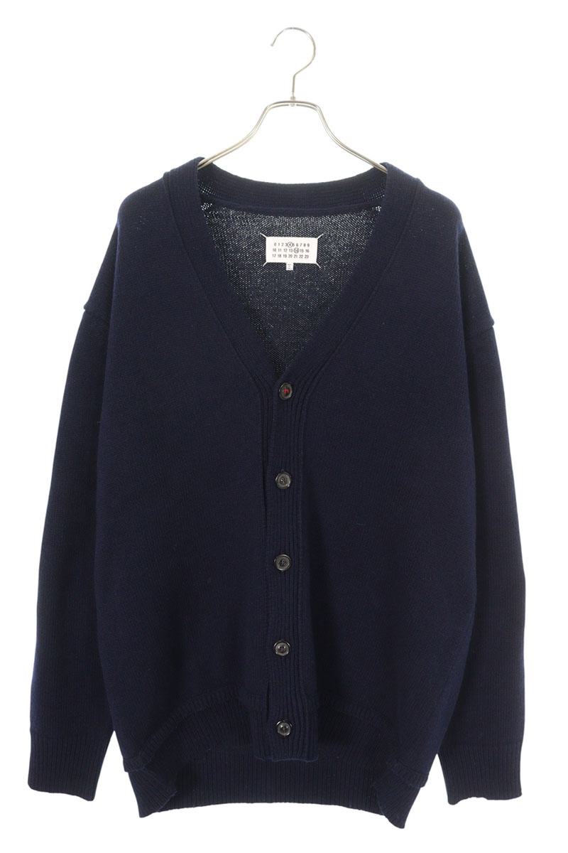 Maison Margiela S18064 Elbow Patch Cardigan Blue Size L