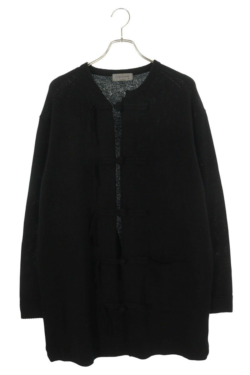 Vintage Yohji Yamamoto Outwear - Yohji Yamamoto Pour Homme China Button Long Cardigan Black M - Authentic Archive