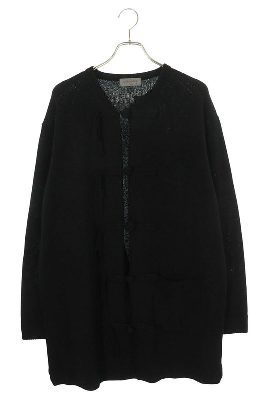 Vintage Yohji Yamamoto Outwear - Yohji Yamamoto Pour Homme China Button Long Cardigan Black M - Authentic Archive