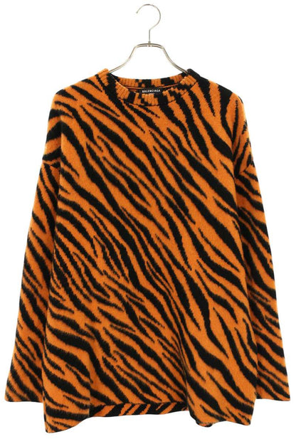 Balenciaga Cashmere Knit Sweater Orange x Black Size S