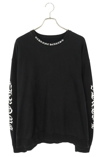 Chrome Hearts SWTSHRT PLVR Logo Print Crewneck Sweatshirt Black x White Size XL