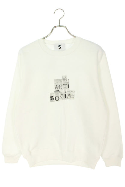 Anti Social Social Club x SEQUEL 23AW Logo Print Sweatshirt White Size S