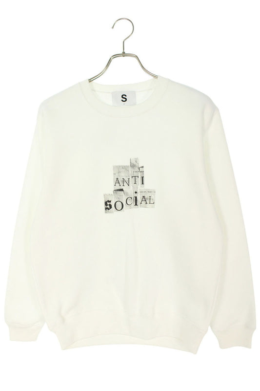 Anti Social Social Club x SEQUEL 23AW Logo Print Sweatshirt White Size S