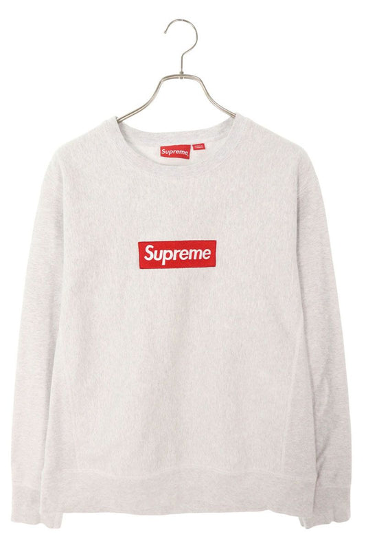 Supreme 18AW Box Logo Crewneck Logo Crewneck Sweatshirt Gray Size M