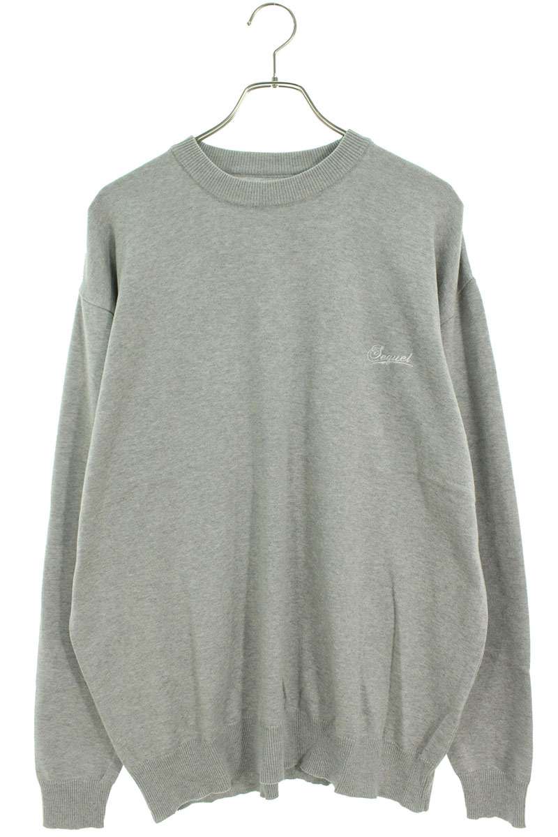 SEQUEL 24SS Logo Embroidered Knit Sweater 24SS-KN Size XL