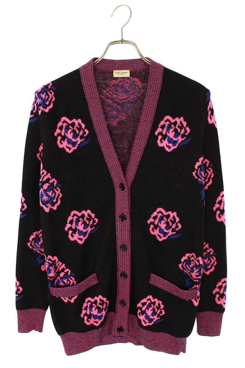 Saint Laurent Paris All-Over Print Cardigan Size XS