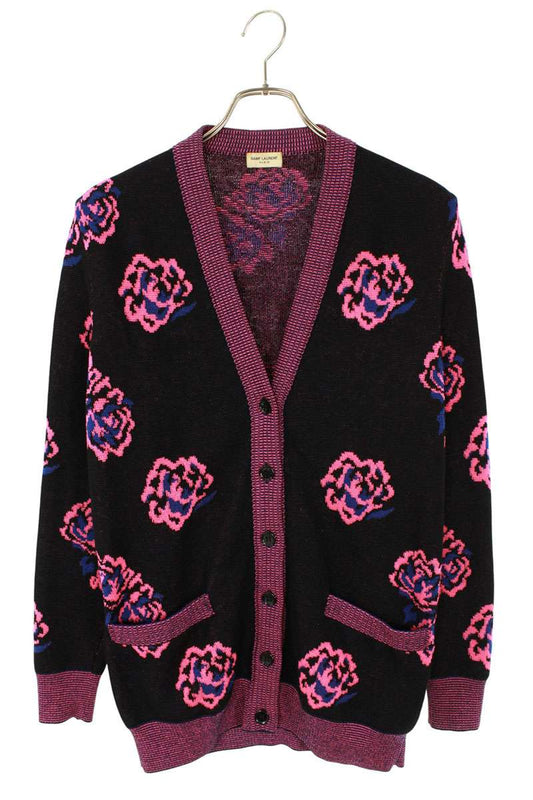 Saint Laurent Paris All-Over Print Cardigan Size XS