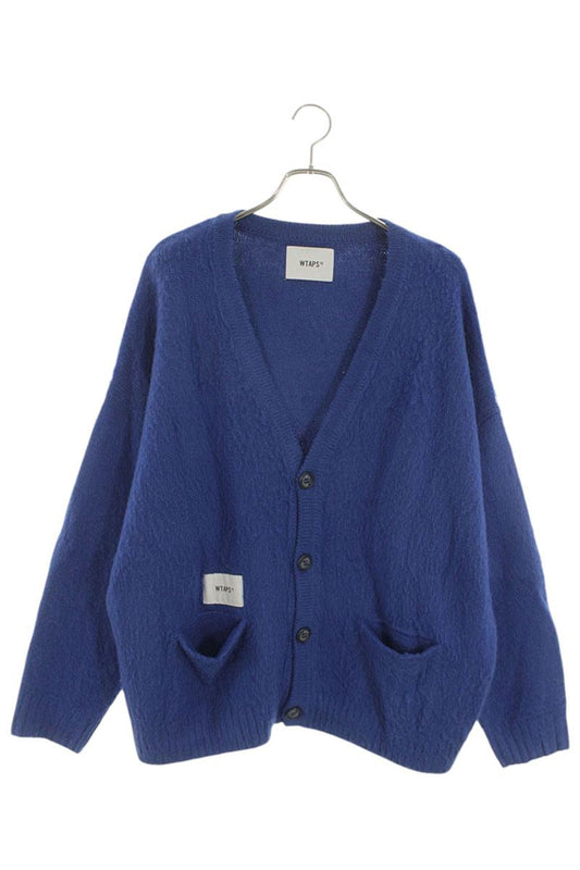 Vintage Wtaps Tops - WTAPS 24AW Acrylic Pocket Cardigan Blue Size L - Authentic Archive