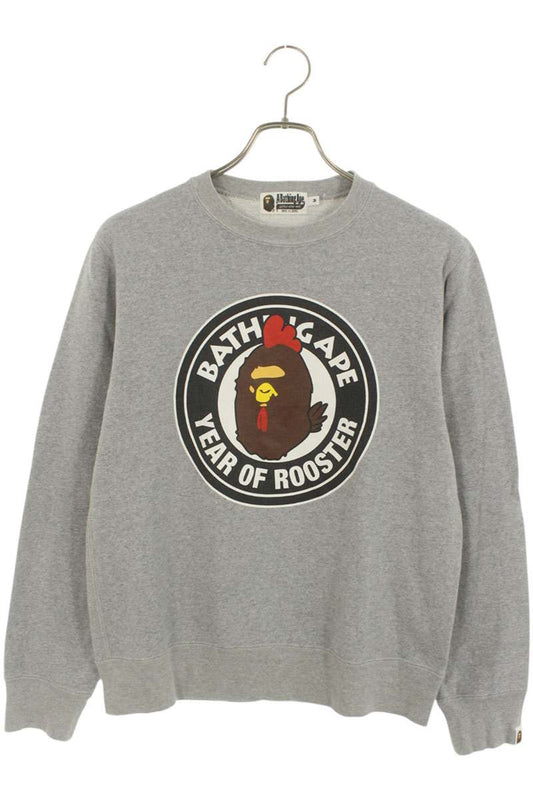 Vintage Bape Tops - A BATHING APE Crew Neck Sweatshirt Gray Size M - Authentic Archive