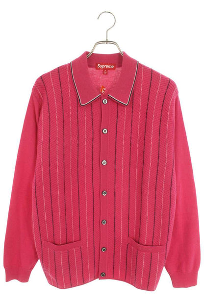 Supreme 25SS Herringbone Cardigan Pink Size M