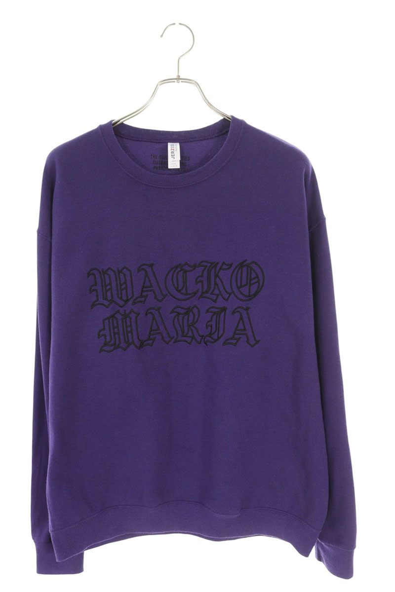 Wacko Maria Logo Embroidered Sweatshirt Purple Size L