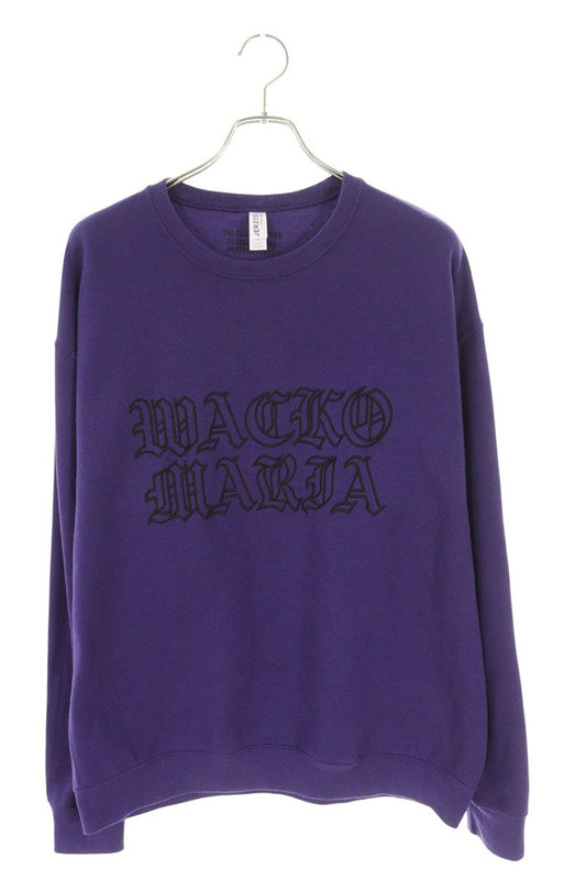 Wacko Maria Logo Embroidered Sweatshirt Purple Size L