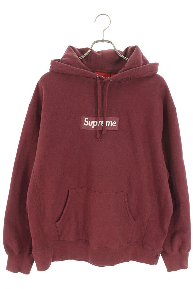 Supreme 21AW Box Logo Hooded Sweatshirt Red Size L