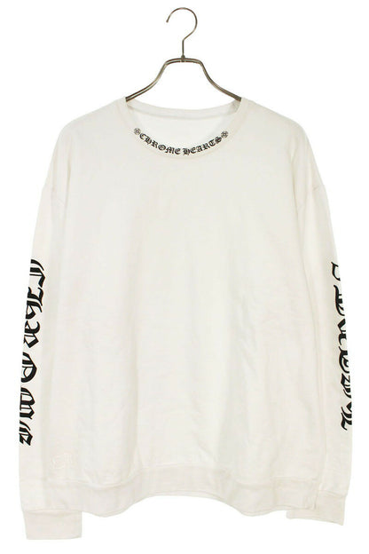 Chrome Hearts SWTSHRT PLVR Logo Crewneck Sweatshirt White Size L