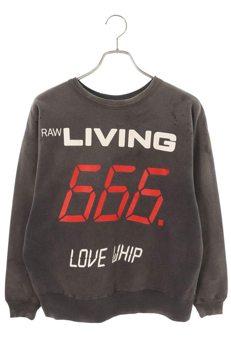 Saint Michael Vintage Print Crewneck Sweatshirt Black Size M