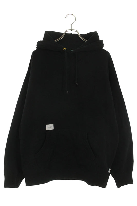 Vintage Wtaps Tops - WTAPS 25AW Logo Fleece-Lined Hoodie Black Size XL - Authentic Archive