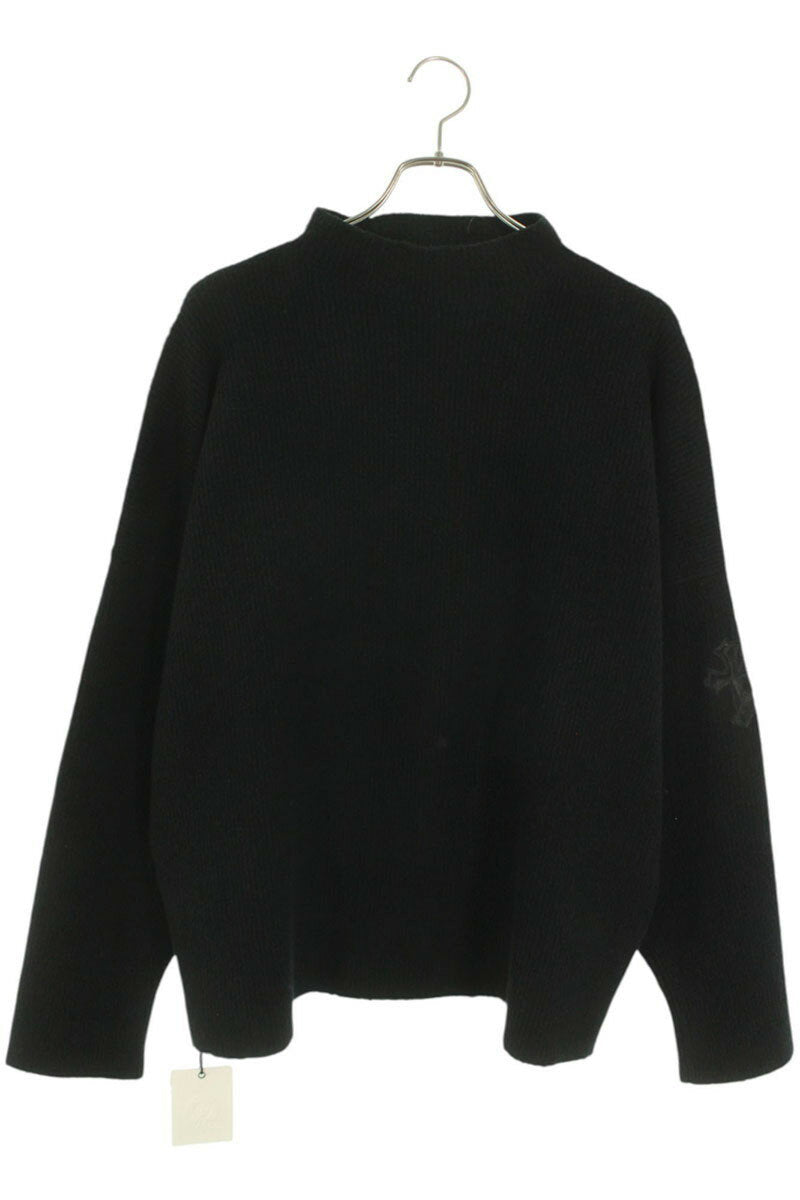 Vintage Chrome hearts Tops - Chrome Hearts High Neck Knit Sweater Black Size MED - Authentic Archive