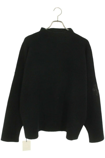 Vintage Chrome hearts Tops - Chrome Hearts High Neck Knit Sweater Black Size MED - Authentic Archive