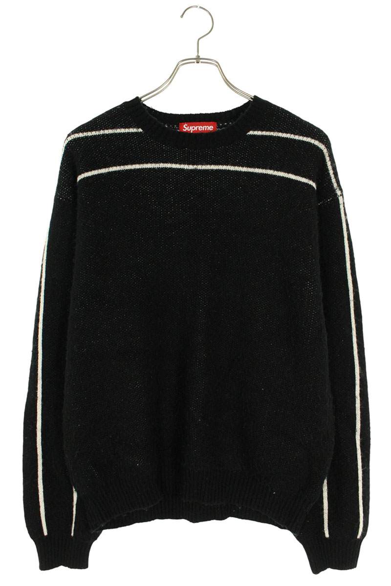 Supreme 24AW Back Stripe Sweater Black Size M