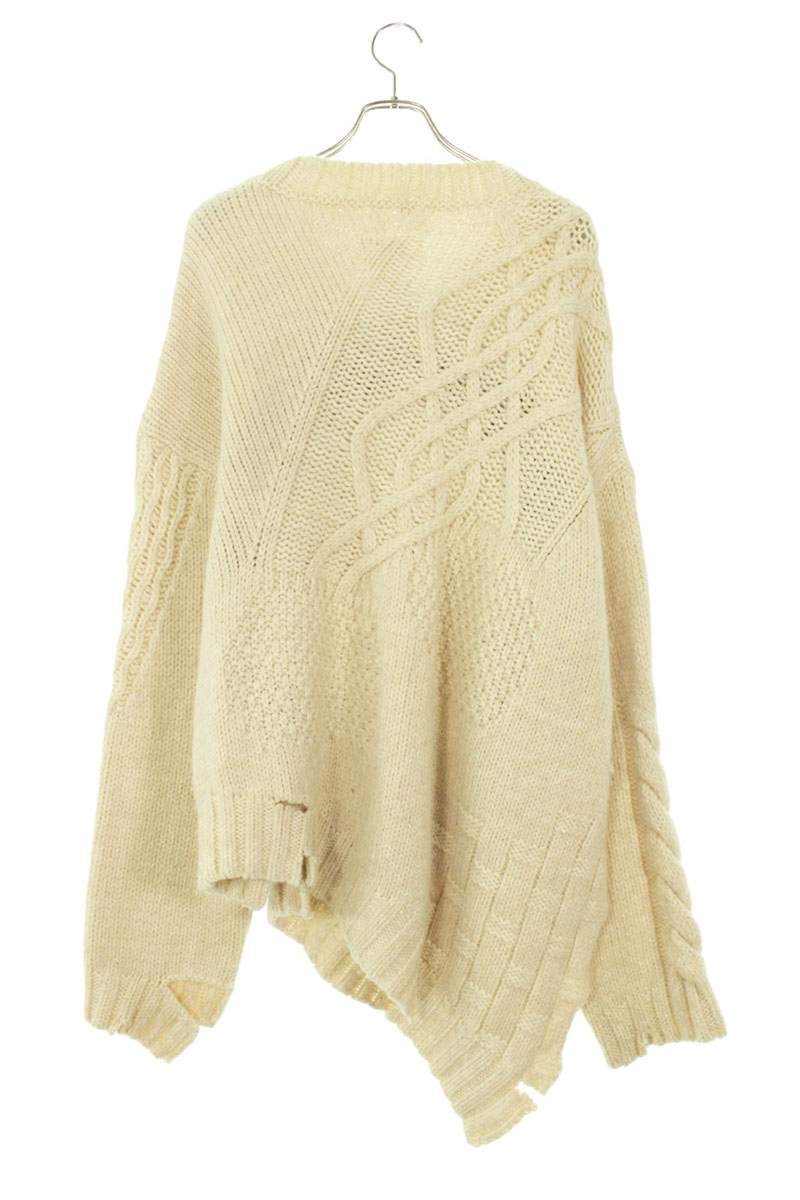 M S Oversized Knit Sweater White Size M