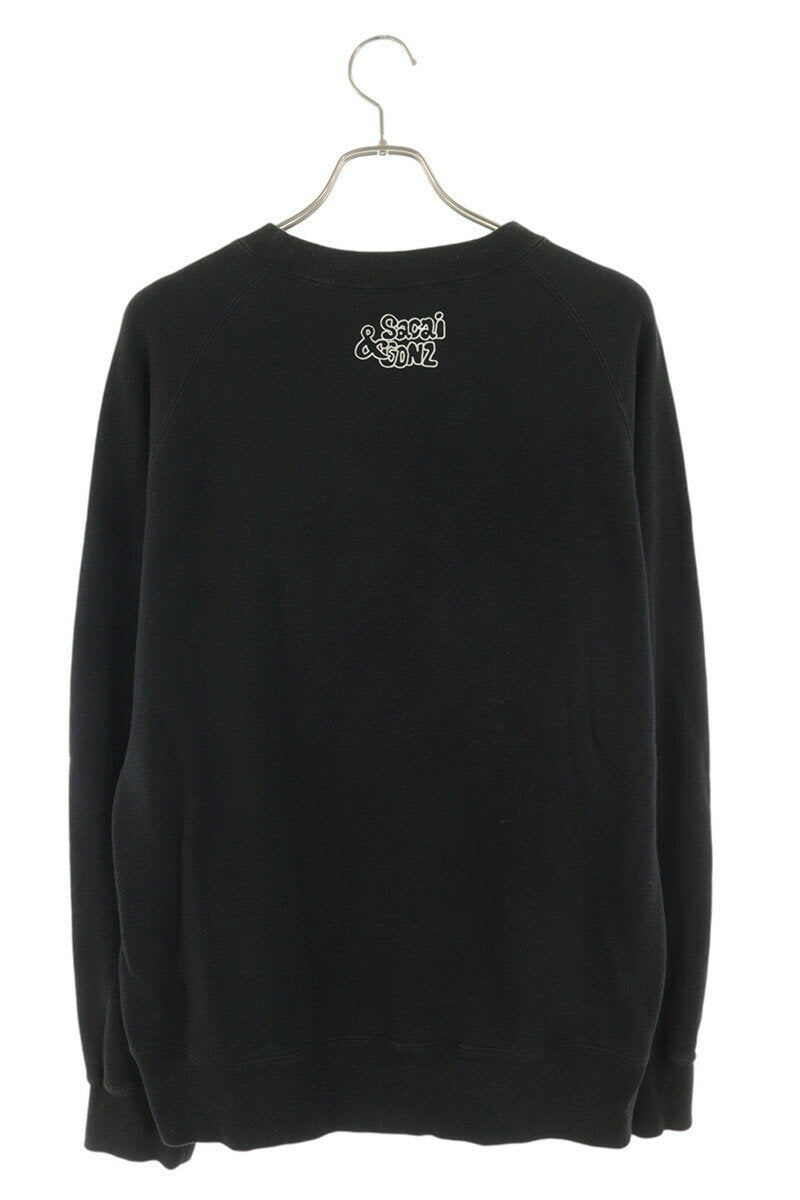 Sacai 24AW Mark Gonzales Front Print Sweatshirt Black Size XL