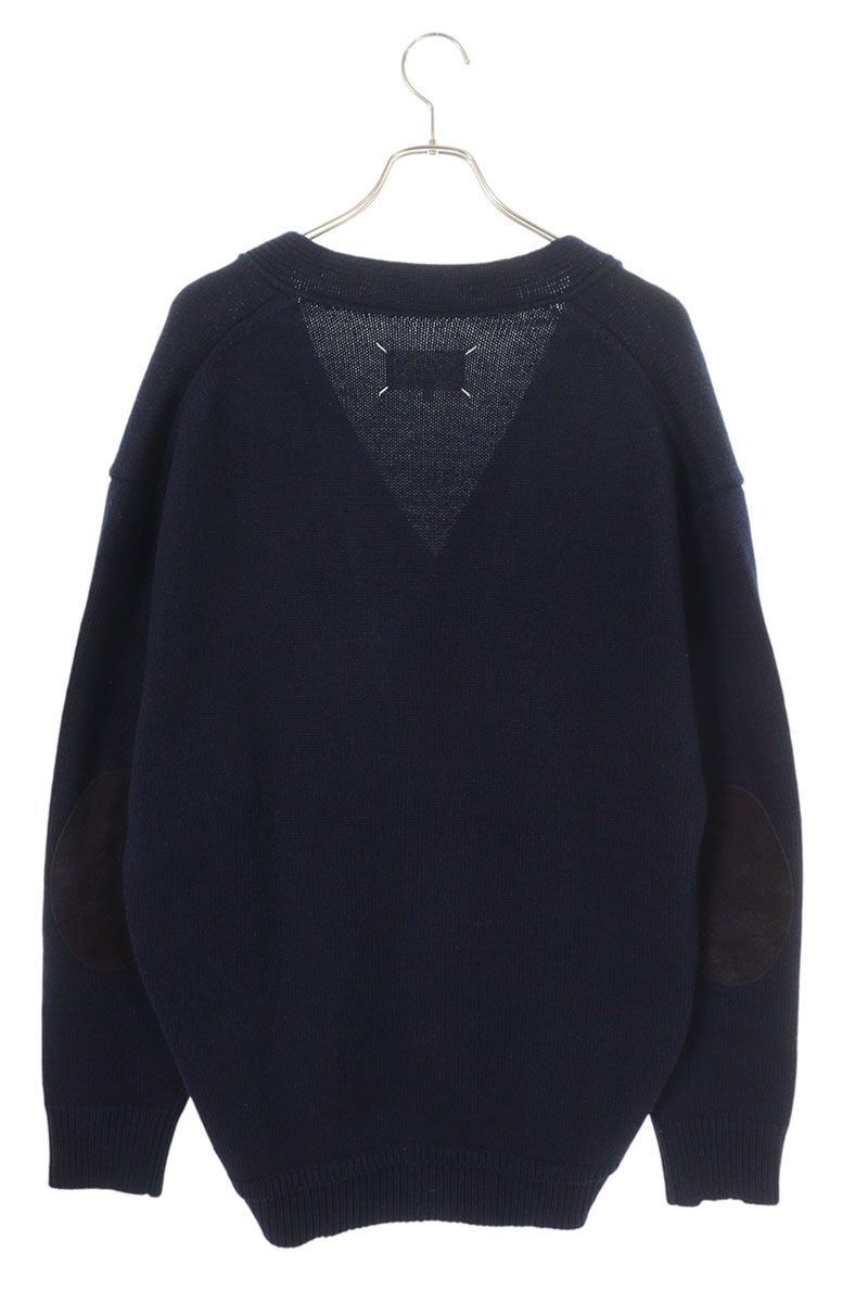 Maison Margiela S18064 Elbow Patch Cardigan Blue Size L