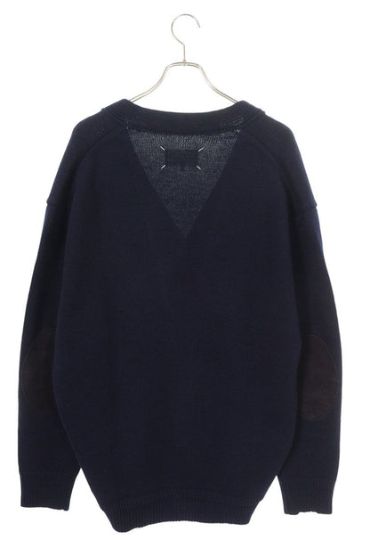 Maison Margiela S18064 Elbow Patch Cardigan Blue Size L