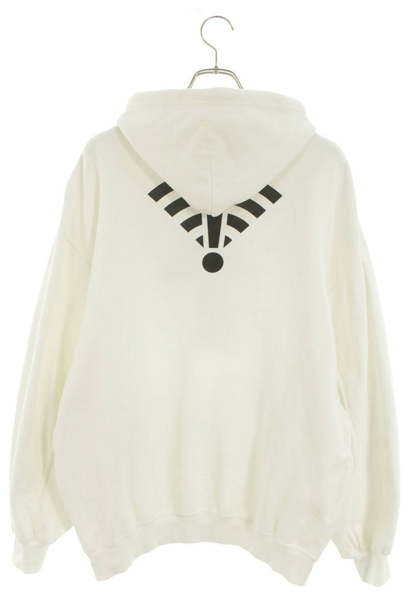 Balenciaga Arrow Wi-Fi Print Hoodie White Size XS