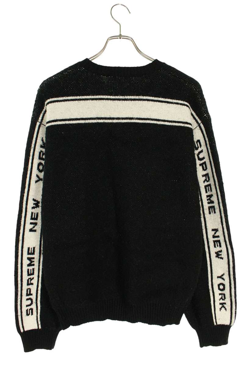 Supreme 24AW Back Stripe Sweater Black Size M