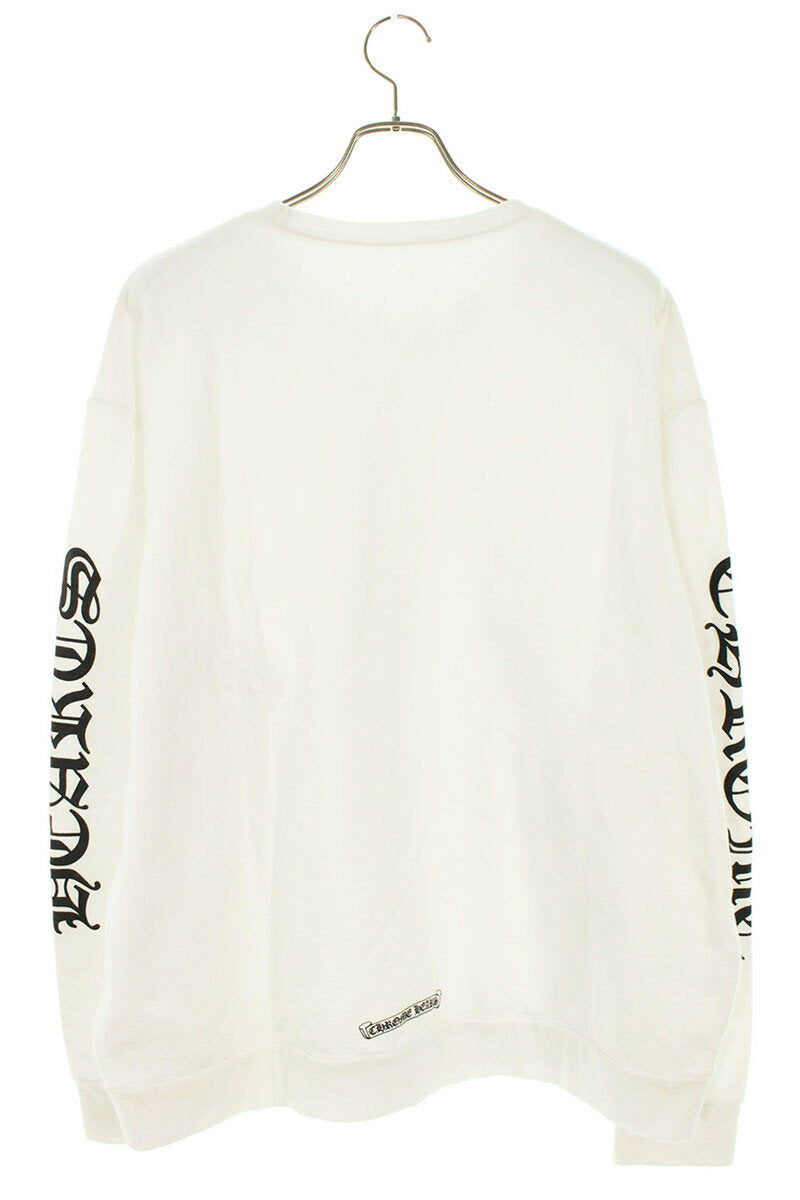 Chrome Hearts SWTSHRT PLVR Logo Crewneck Sweatshirt White Size L