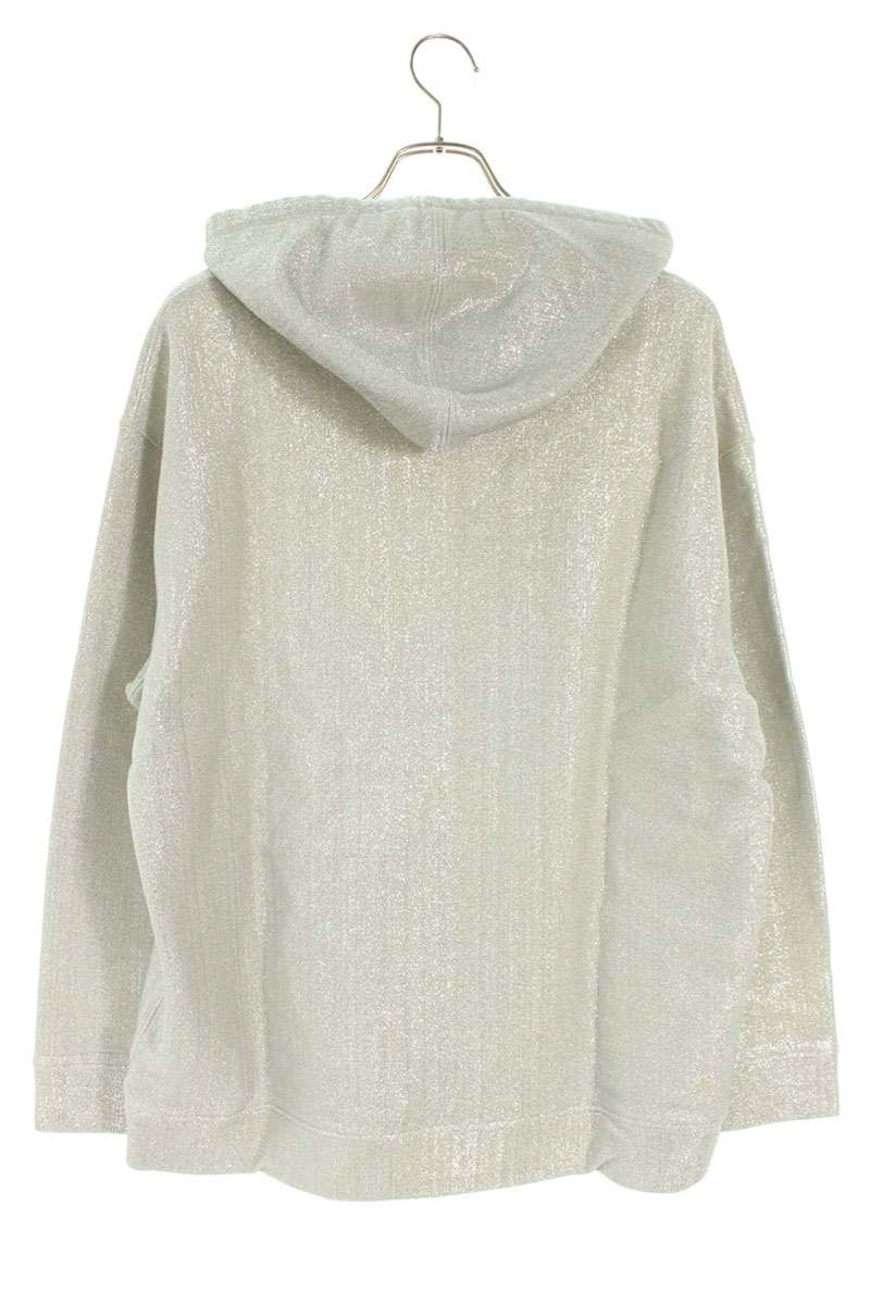 Valentino Logo Pullover Hoodie Silver Size M