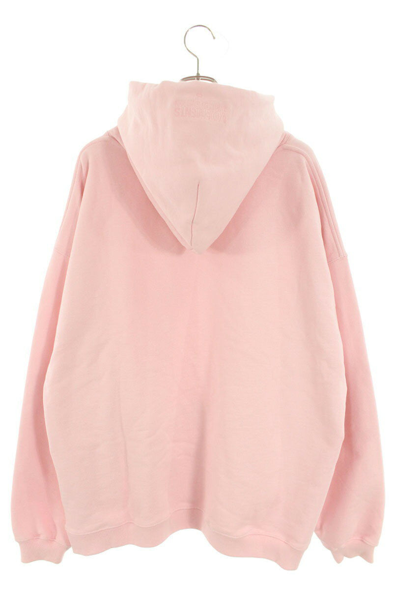 Vetements Logo Print Hoodie Pink Size L