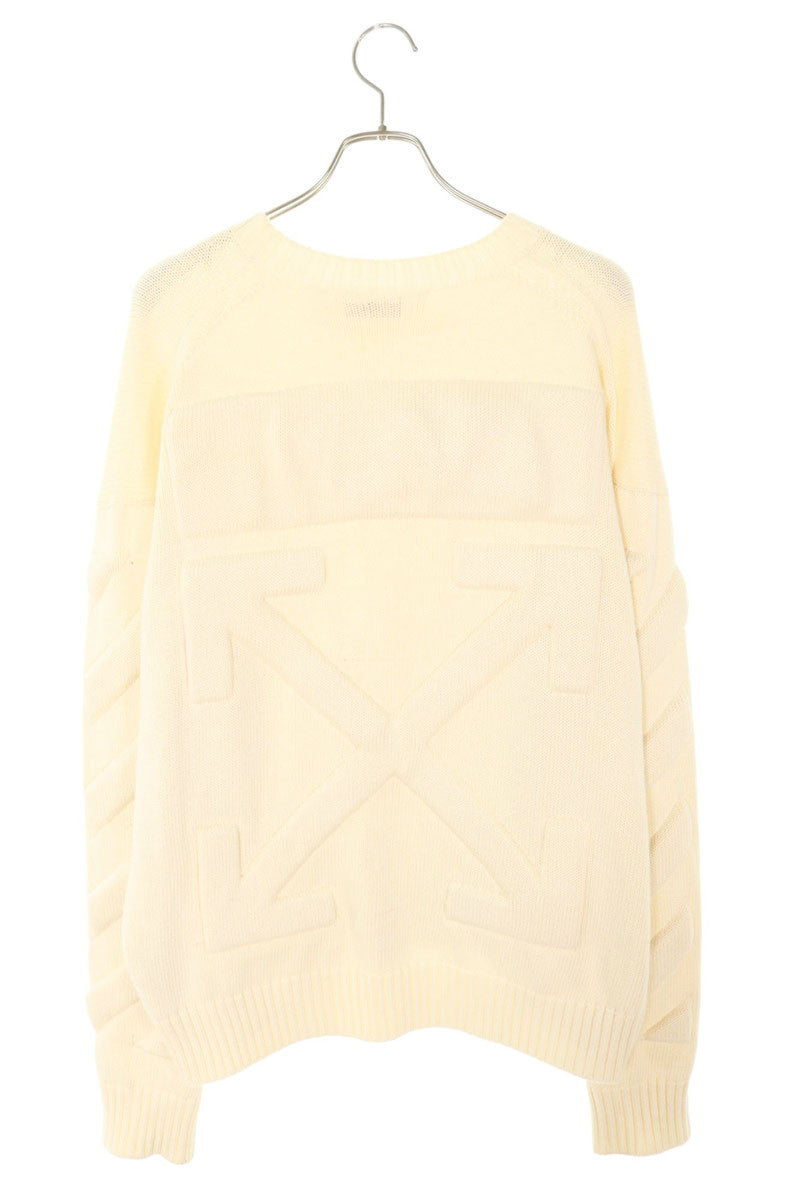 Off-White Logo Knit Sweater White Size S