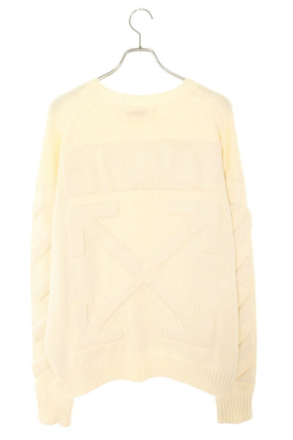 Off-White Logo Knit Sweater White Size S