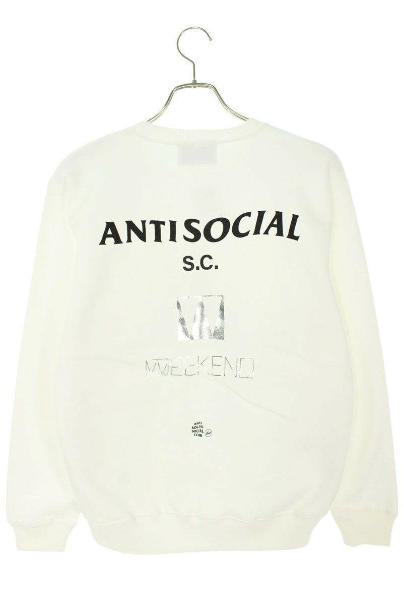 Anti Social Social Club x SEQUEL 23AW Logo Print Sweatshirt White Size S