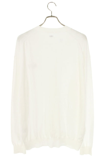 SEQUEL Logo Embroidered Knit Cardigan White Size L