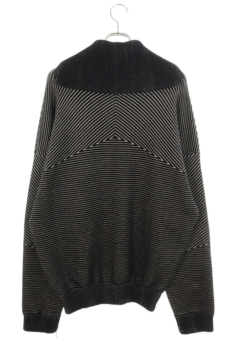 Balenciaga 17AW HOMME Zip Up Knit Sweater Black x Gray Size S