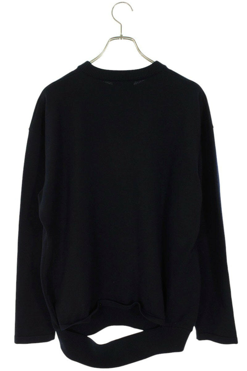 Balenciaga Logo Knit Sweater Blue Size S