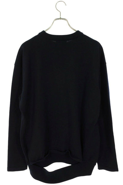 Balenciaga Logo Knit Sweater Blue Size S