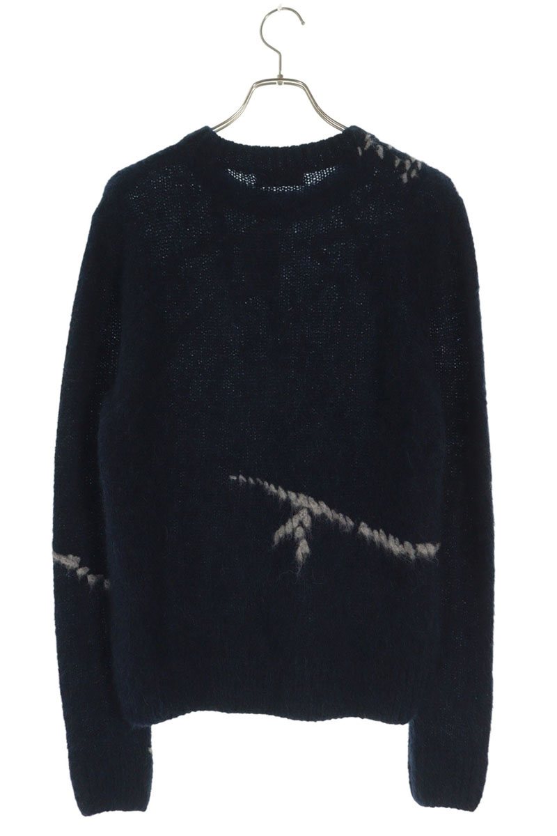 Dries Van Noten 25AW Crewneck Knit Sweater Blue Size M