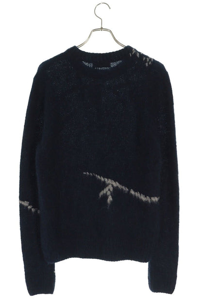 Dries Van Noten 25AW Crewneck Knit Sweater Blue Size M
