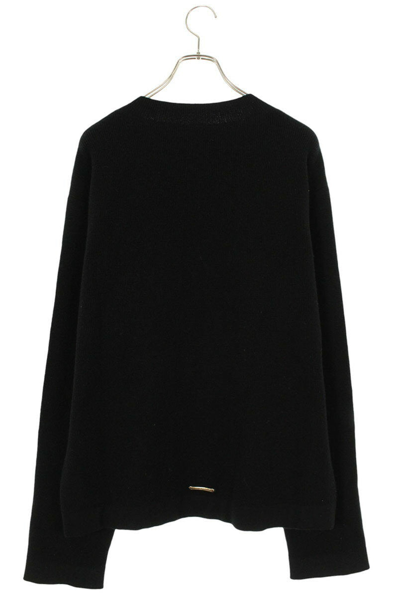 Vintage Chrome hearts Tops - Chrome Hearts Dagger Cashmere Knit Sweater Size M Black x Silver - Authentic Archive