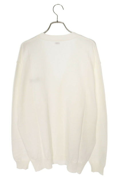 SEQUEL 23AW Logo Embroidered Knit Cardigan White Size L