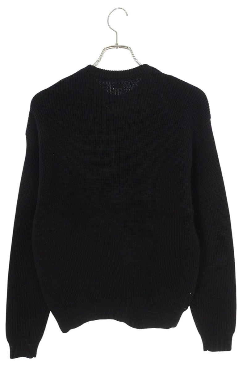 SEQUEL 23AW Logo Embroidered Knit Sweater Black Size S