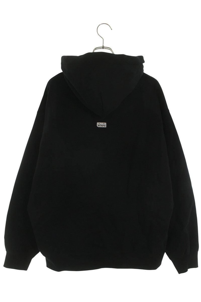 Vintage Wtaps Tops - WTAPS 25AW Logo Fleece-Lined Hoodie Black Size XL - Authentic Archive