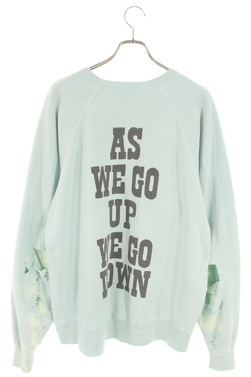Saint Michael 23AW Distressed finish Sweat Blue