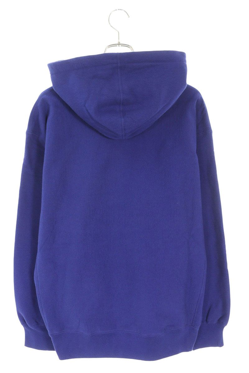 Supreme Small Box Hooded Sweatshirt Blue Size L
